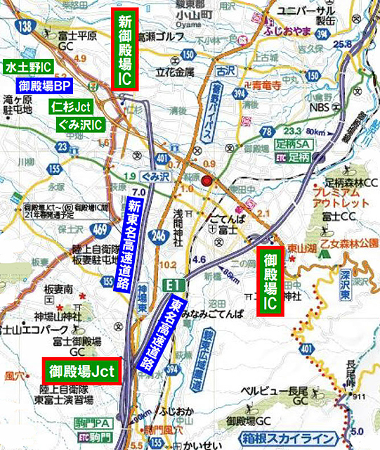 新御殿場ICから御殿場Jctを経由して東京へは行けない⁉