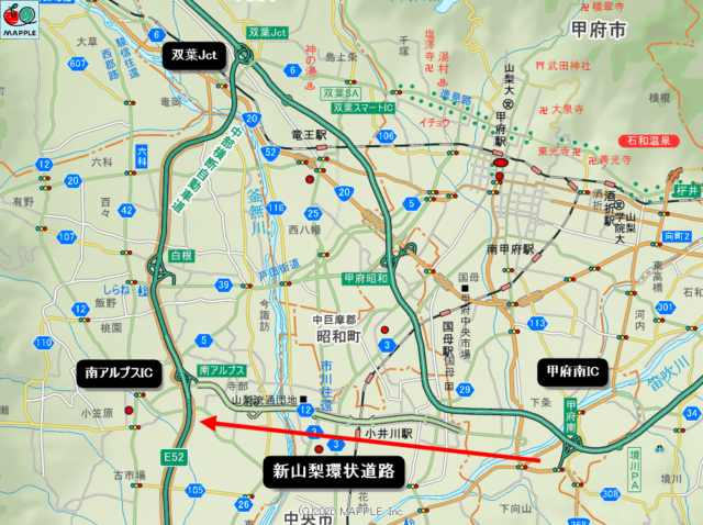 新山梨環状道路を使って身延山へアクセスがおすすめ!