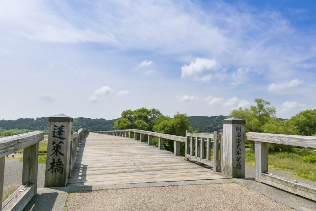 牧之原の茶畑開拓地と島田をつないだ蓬莱橋