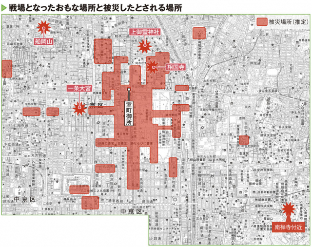 応仁の乱で京都が戦地になったのは最初の2年だけ