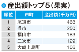 【広島県の農業】野菜・果物の栽培