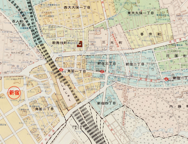 昭和44年の新宿東口映画館街を歩く 【東京都新宿区】