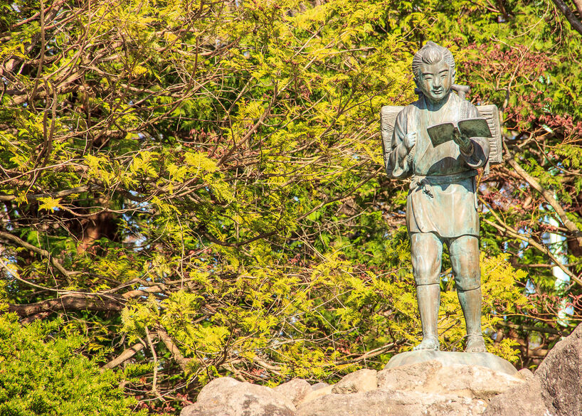 陶板画　二宮金次郎(尊徳)プレート 陶板画 二宮金次郎(尊徳)プレート
