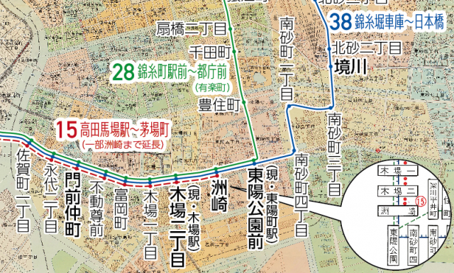 都電のルートがそのままバスに!? 江東区の地図から見る街の移り変わり